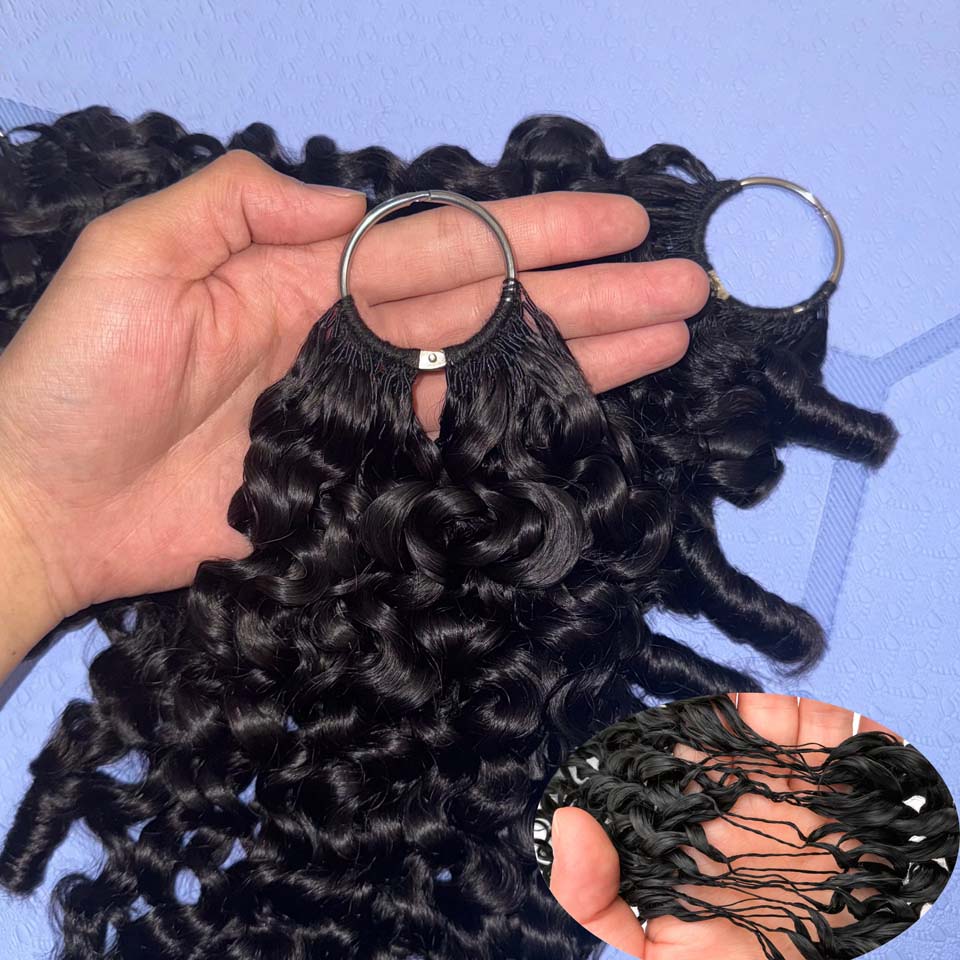 Invisible Tape In Extensions Real Hair - 12A Birmees krullend haar, gehaakt, voor