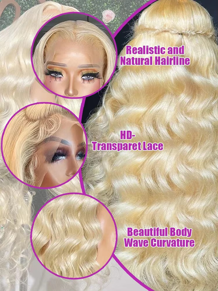 220% Dichtheid 613 Honingblond - 613 Blonde Body Wave Lace Front Wig recensie en prijs